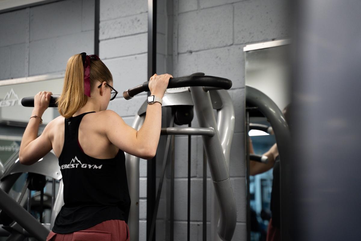 Ashley with a personal trainer in Sudbury
